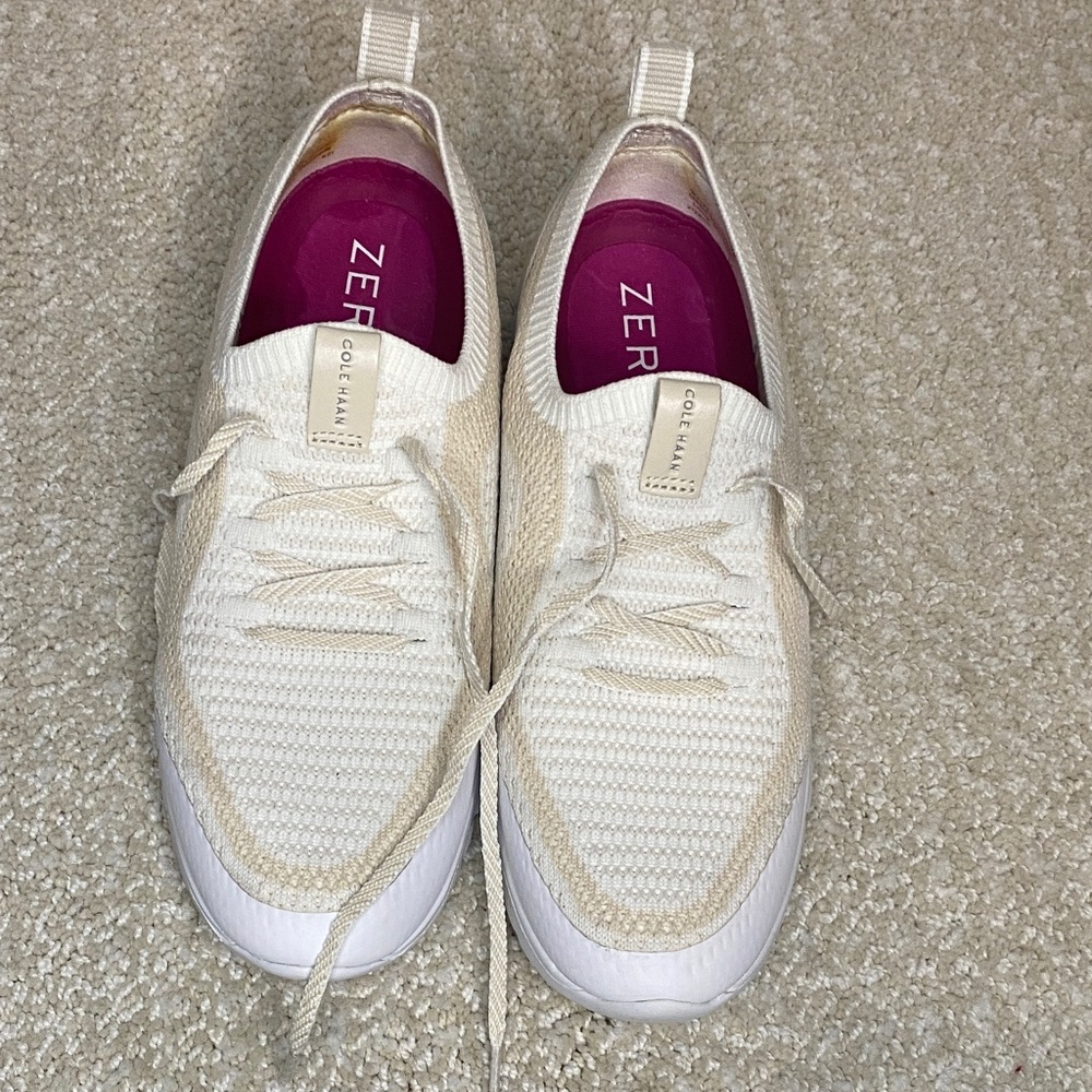 Cole Haan Women's Cream and White Sneakers Size 7B - Picture 13 of 14